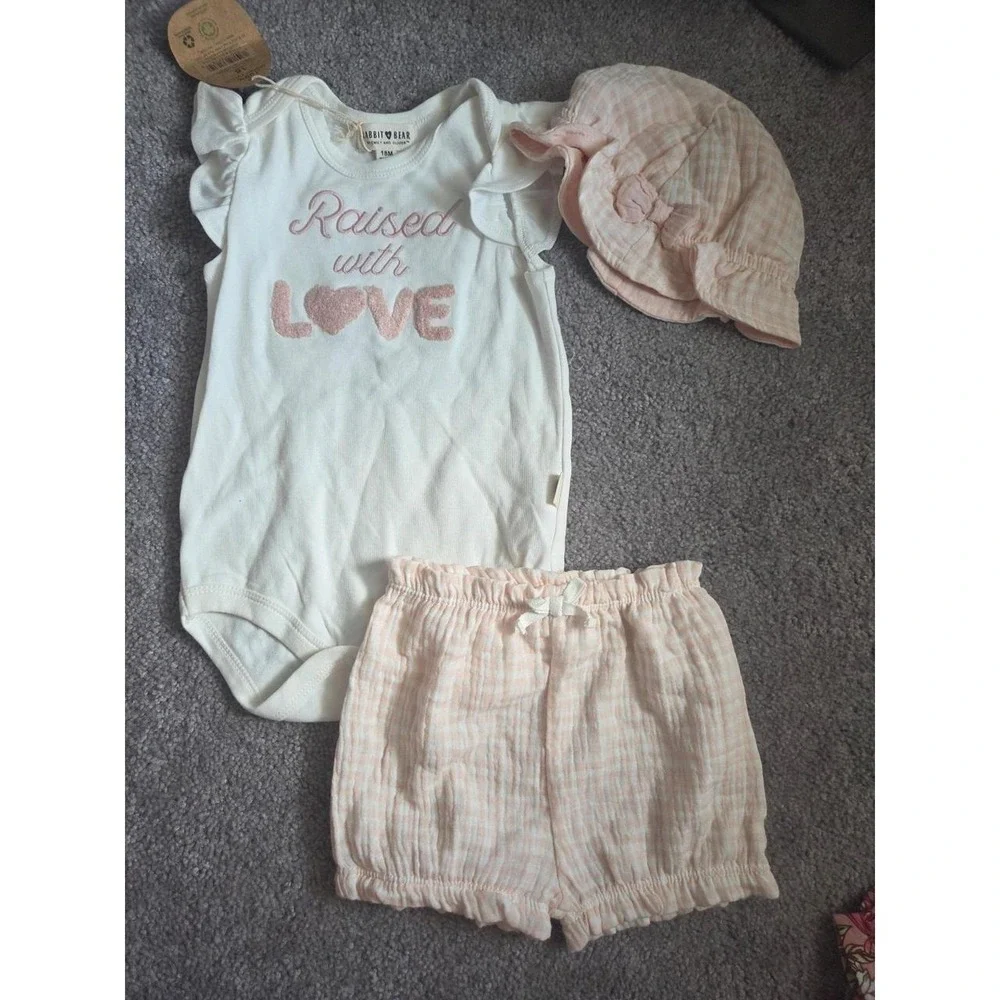 Rabbit bear baby‎ girl set 18 mos